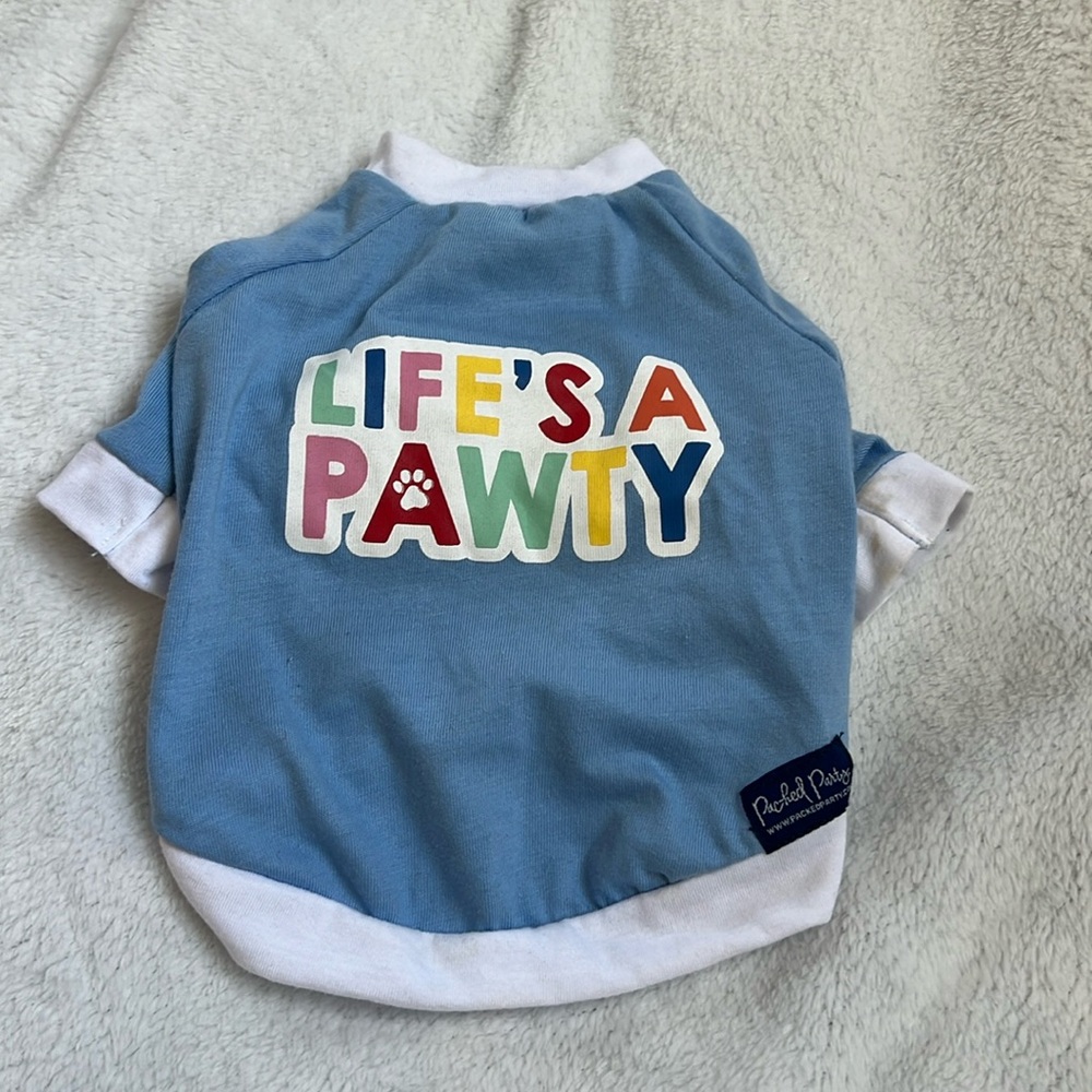 Packed Party Dog Shirt, Size Small, Life’s A Party
